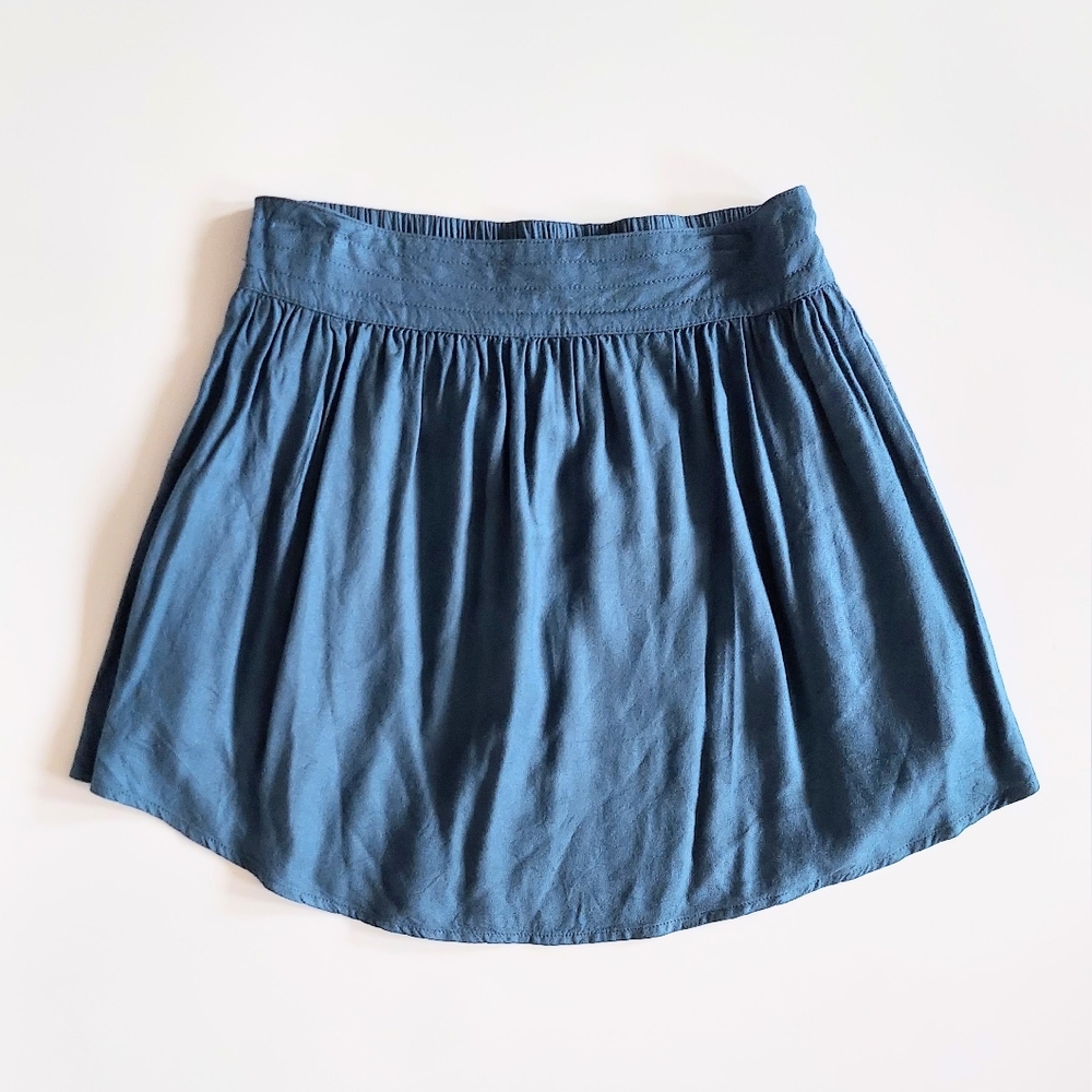 Kimchi Blue Pleated Skater Skirt Teal Blue Size Small